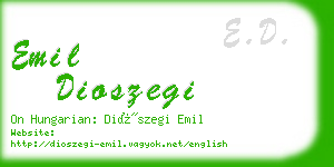 emil dioszegi business card